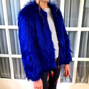 Rockets of Awesome Faux Fur Bomber size 8
